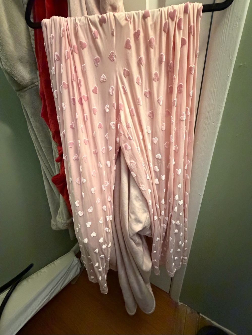 SKIMS Sheer Velvet Heart Straight Leg Pant | Baby Pink | Large
